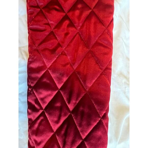 Restoration Hardware quilted Silk womens jacket Silk Burgundy size M - Picture 7 of 8